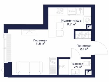 Квартира 27 м², 1-комнатная - изображение 1