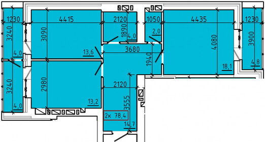 75,1 м², 2-комнатная квартира 7 059 400 ₽ - изображение 6