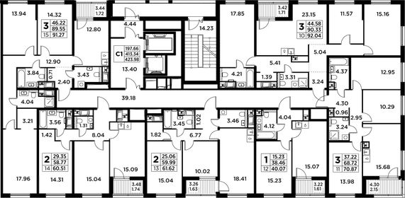 113 м², 3-комнатная квартира 14 525 000 ₽ - изображение 114