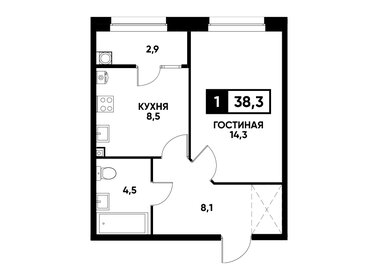 32 м², 1-комнатная квартира 3 500 000 ₽ - изображение 118