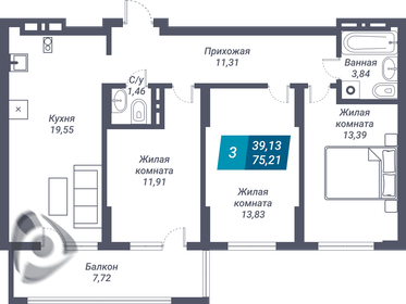 Квартира 41,6 м², 1-комнатная - изображение 1