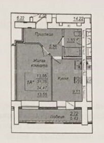 Квартира 34,6 м², 1-комнатная - изображение 1