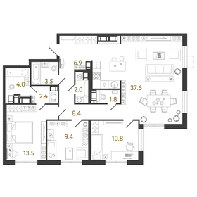 99,6 м², 3-комнатная квартира 27 950 020 ₽ - изображение 30