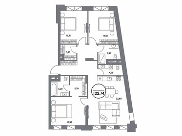 186 м², 4-комнатная квартира 170 000 000 ₽ - изображение 144