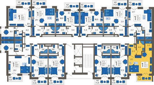 35,1 м², квартира-студия 13 030 392 ₽ - изображение 47