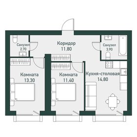 Квартира 60,3 м², 2-комнатная - изображение 1