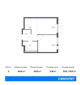 35,3 м², 1-комнатная квартира 6 617 778 ₽ - изображение 18