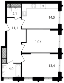 61,1 м², 2-комнатная квартира 17 279 080 ₽ - изображение 75