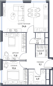 71,5 м², 3-комнатная квартира 22 300 000 ₽ - изображение 80