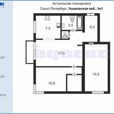 Квартира 68,2 м², 3-комнатная - изображение 2