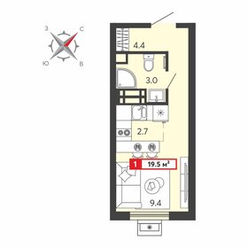 19,5 м², квартира-студия 1 955 850 ₽ - изображение 109