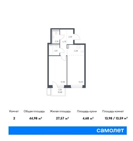 45,7 м², 1-комнатная квартира 8 243 954 ₽ - изображение 6