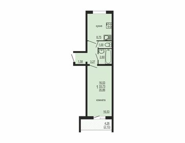 40,5 м², 1-комнатная квартира 3 100 000 ₽ - изображение 68