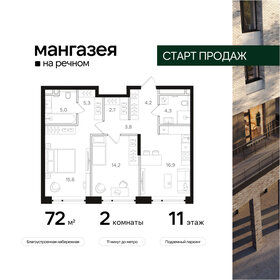 71,5 м², 2-комнатная квартира 25 618 450 ₽ - изображение 20