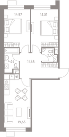 67,7 м², 3-комнатная квартира 28 000 000 ₽ - изображение 70