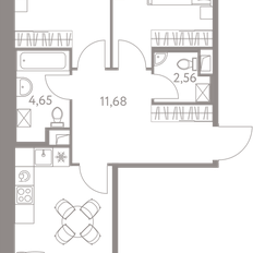 Квартира 69,2 м², 2-комнатная - изображение 2