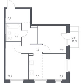 Квартира 54 м², 2-комнатная - изображение 1