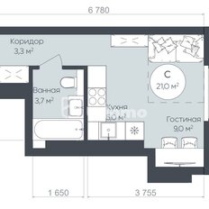 Квартира 21 м², студия - изображение 2