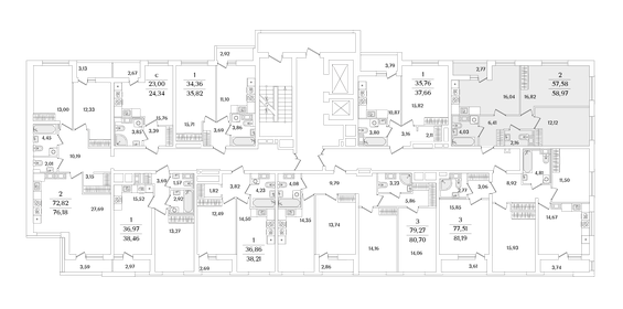 62,3 м², 2-комнатная квартира 8 350 000 ₽ - изображение 26