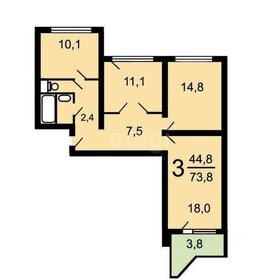 21 м², комната - изображение 4