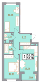 63 м², 3-комнатная квартира 5 500 000 ₽ - изображение 83