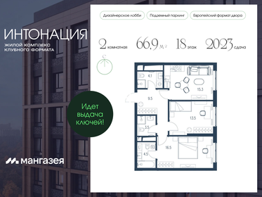 66,8 м², 2-комнатная квартира 34 268 400 ₽ - изображение 10