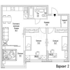 Квартира 72,4 м², 3-комнатная - изображение 4