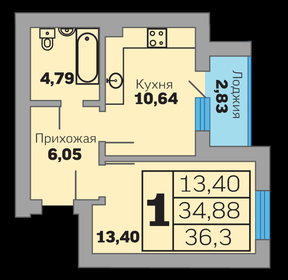 21,5 м², апартаменты-студия 10 150 000 ₽ - изображение 25