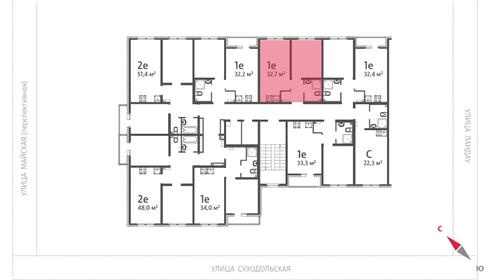 32,8 м², 1-комнатная квартира 4 036 761 ₽ - изображение 19