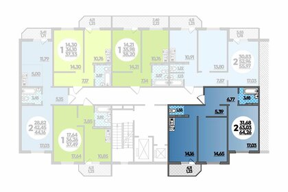 62,3 м², 2-комнатная квартира 7 284 039 ₽ - изображение 13