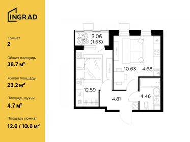 34,5 м², 2-комнатная квартира 6 100 000 ₽ - изображение 80