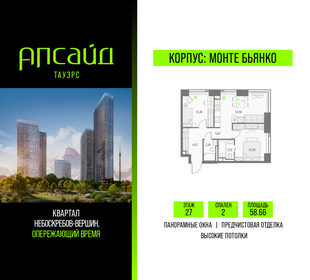 Квартира 58,7 м², 2-комнатная - изображение 1