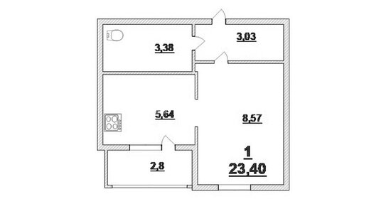 21,4 м², 1-комнатная квартира 2 150 000 ₽ - изображение 26