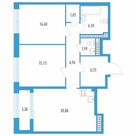 76,3 м², 2-комнатная квартира 21 619 710 ₽ - изображение 17