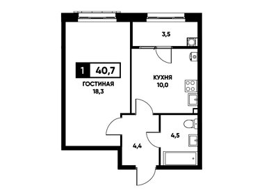 40,2 м², 1-комнатная квартира 3 979 800 ₽ - изображение 12