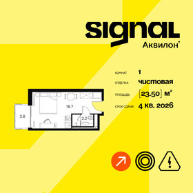 23,5 м², 1-комнатные апартаменты 8 099 191 ₽ - изображение 25