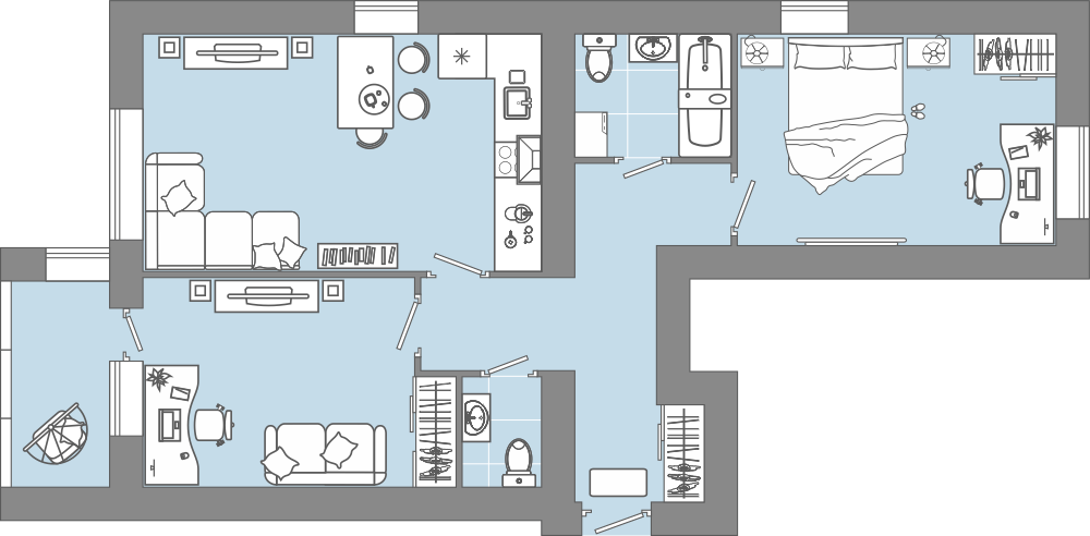 64 м², 3-комнатная квартира 6 045 130 ₽ - изображение 18