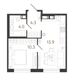 35,1 м², 1-комнатная квартира 10 858 873 ₽ - изображение 64