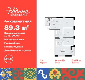 Квартира 89,3 м², 4-комнатная - изображение 1