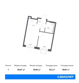 32,9 м², 1-комнатная квартира 8 283 768 ₽ - изображение 8