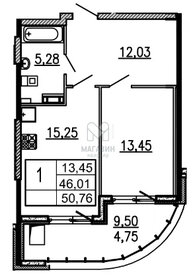 Квартира 50,8 м², 1-комнатная - изображение 2