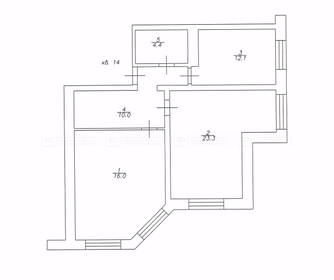 Квартира 65,8 м², 2-комнатная - изображение 1