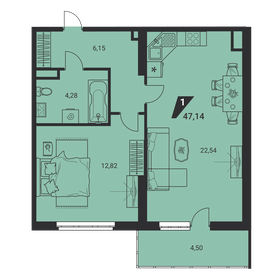 47,4 м², 1-комнатная квартира 7 057 885 ₽ - изображение 27