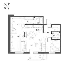 112 м², 3-комнатная квартира 13 900 000 ₽ - изображение 58