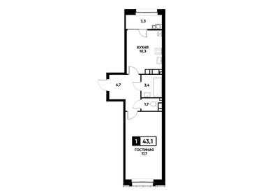42,5 м², 1-комнатная квартира 4 475 250 ₽ - изображение 24