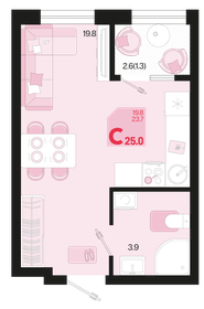 25,2 м², 2-комнатная квартира 2 300 000 ₽ - изображение 121