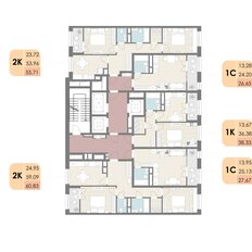 Квартира 38,3 м², 1-комнатная - изображение 3