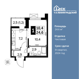 Квартира 24,6 м², 1-комнатная - изображение 1