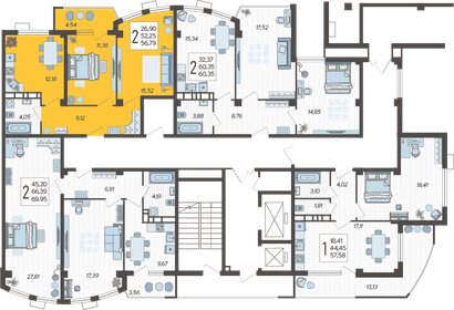 46,6 м², 2-комнатные апартаменты 6 500 000 ₽ - изображение 92