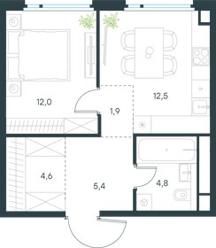40,7 м², 1-комнатная квартира 15 000 000 ₽ - изображение 6